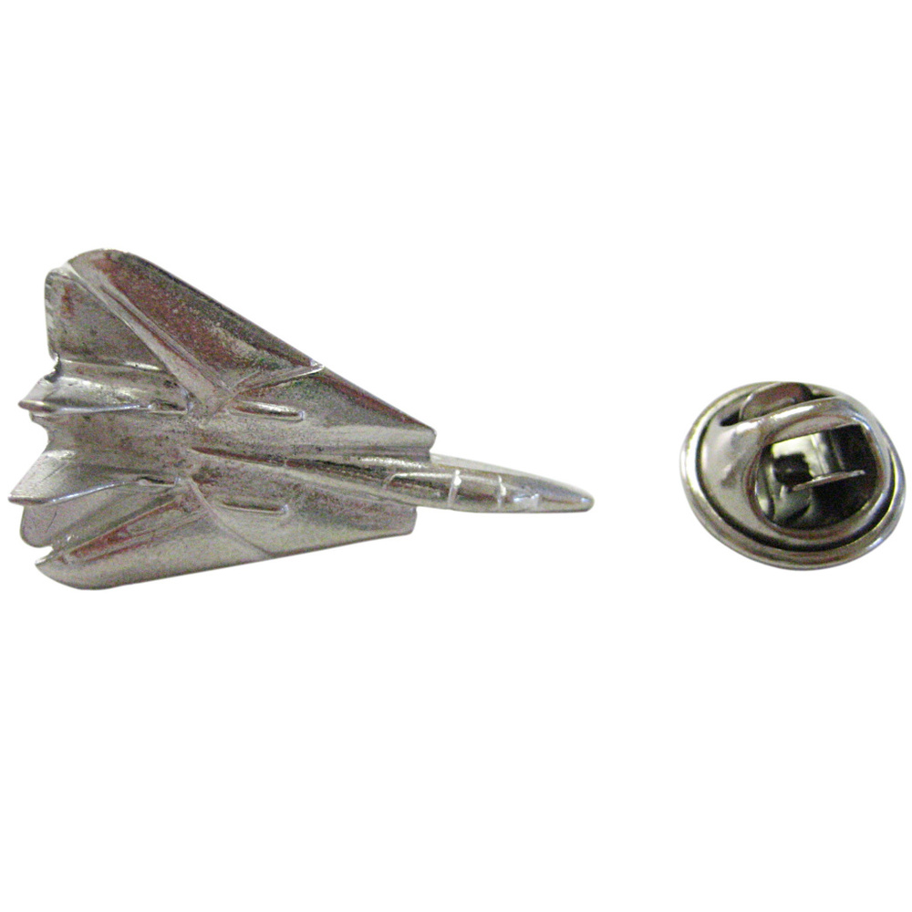 Silver Toned Tomcat Fighter Plane Lapel Pin